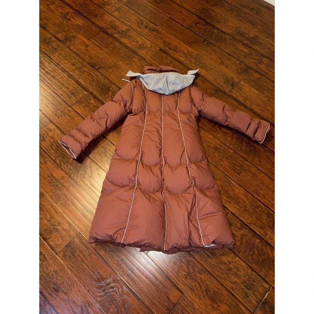 Vintage J. Gallery Women's Size L Mauve/Dusty Rose Long Down Puffer Coat sz L